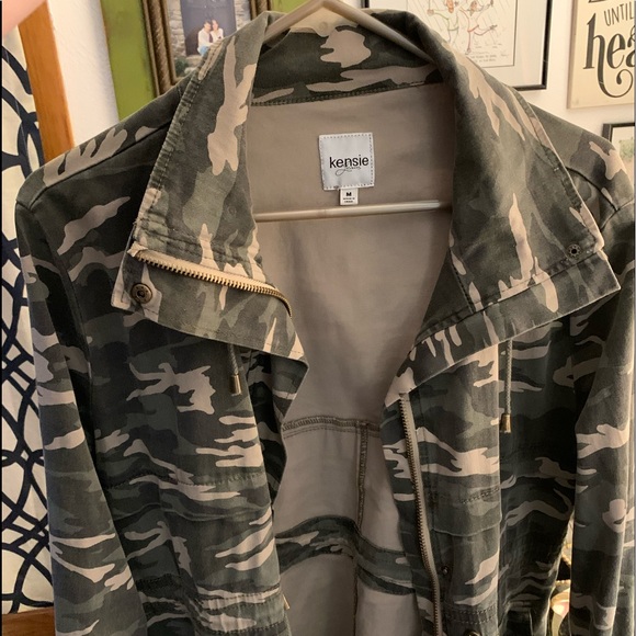 Kensie Desert Camo Printed Utility Jacket - Picture 2 of 3